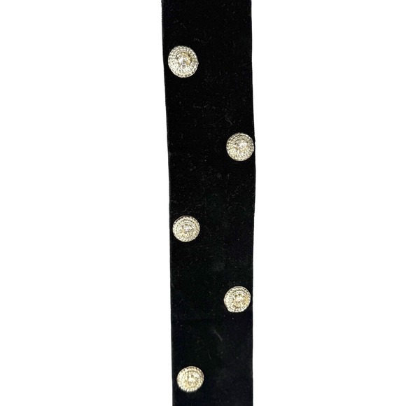 Vintage The Limited Rhinestone Belt Velvet Womens Size Large Hollywood Glam - Picture 14 of 14